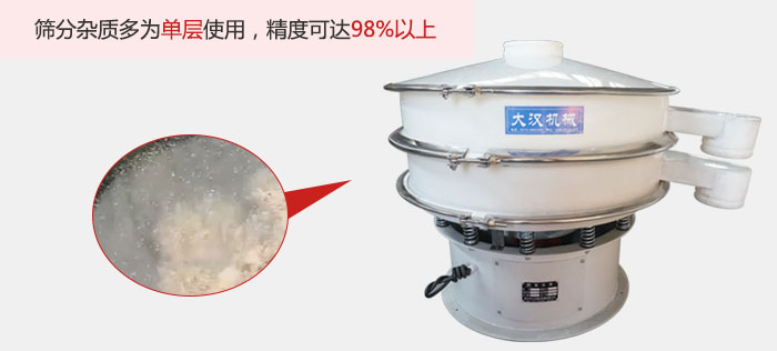 塑料振動篩篩分雜質多用與單層篩網(wǎng)使用。